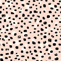 Abstract modern leopard seamless pattern. Animals trendy background. Beige and black decorative vector stock illustration for print, card, postcard, fabric, textile. Modern ornament of stylized skin