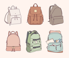School bags in a casual style.