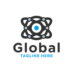 global circle technology modern logo