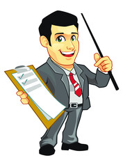 businessman mascot cartoon in vector