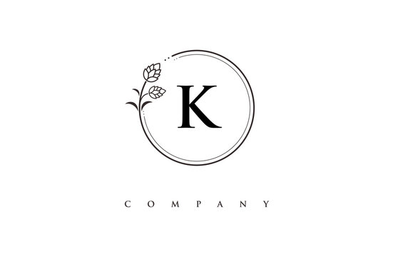 initial K logo design vector