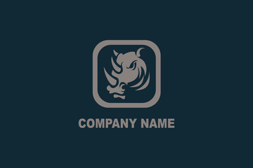 Rhino head logo for company