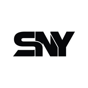 SNY letter monogram logo design vector