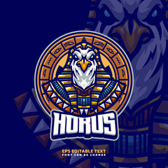 Horus Egyptian God mascot Logo template