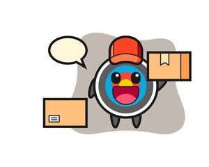 Mascot illustration of target archery as a courier