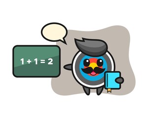 Illustration of target archery character as a teacher