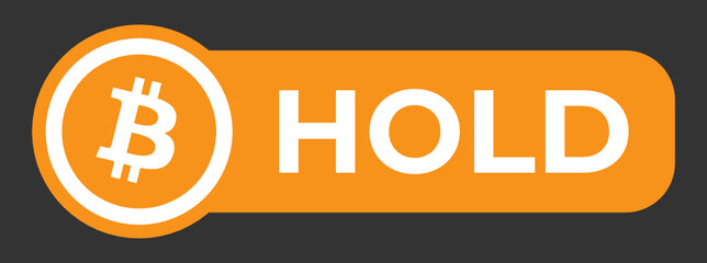 Hold Bitcoin BTC crypto currency vector concept