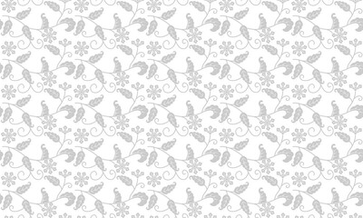 和柄素材　丁字唐草模様　シームレスパターン