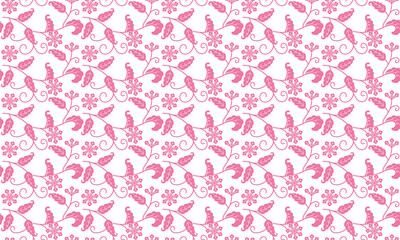 和柄素材　丁字唐草模様　シームレスパターン