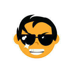 Cool sunglasses emoticon character