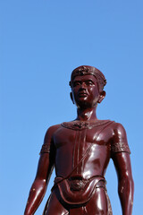 Phraya Kan Mueang Statue inside Wat Phra That Chae Haeng Nan province,Thailand.