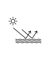 reflection icon,vector best line icon.