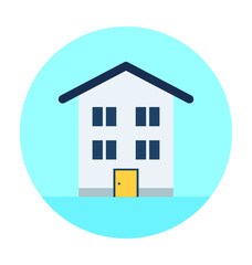 Hotel Building Vector Illustration