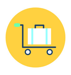 Hotel Trolley Vector Illustration