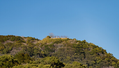 大宰府政庁跡から見た岩屋城跡