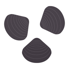 シンプルでかわいいシジミのイラスト フラット