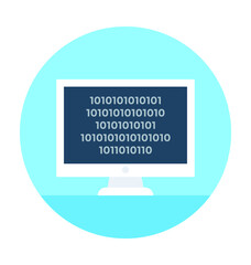 Binary Screen Vector Icon