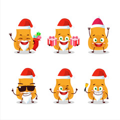 Santa Claus emoticons with slice of butternut squash cartoon character