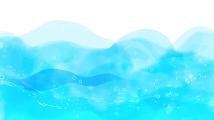 Obraz na płótnie Canvas 青色の爽やかな水イメージの背景素材