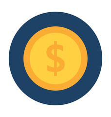Dollar Coin Vector Icon