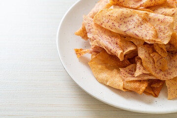 Taro Chips - fried or baked sliced taro