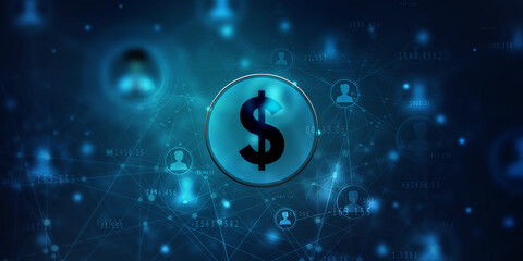 2d rendering usd Dollar symbol 