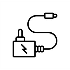 Fototapeta premium Black line icon for adapter