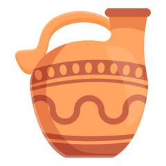 Amphora vessel icon. Cartoon of amphora vessel vector icon for web design isolated on white background
