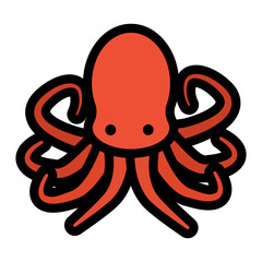 シンプルでかわいい蛸のイラスト