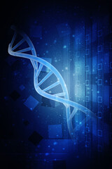 3d render of dna structure, abstract background
