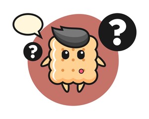 Cartoon illustration of cracker with the question mark