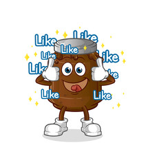 chocolate jam give lots of likes. cartoon vector
