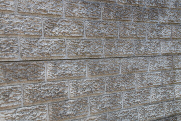 Marked Wall of Cement Brick Panel Forming Pattern