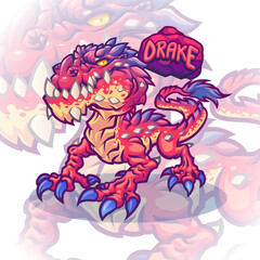 Drake Illustration Logo template