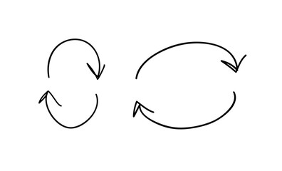 Fototapeta premium Hand drawn object for design use. Black doodle arrows on transparent background. Abstract pen drawing. Vector art illustration