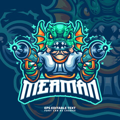 Fototapeta na wymiar Alien Mascot Logo Template