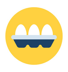 Fototapeta premium Eggs Box Vector Icon