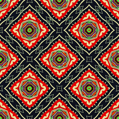 Geometric vector pattern with triangular elements. Seamless abstract ornament for wallpapers and backgrounds. 