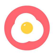 Fried Egg Vector Icon 