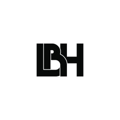 lbh letter original monogram logo design