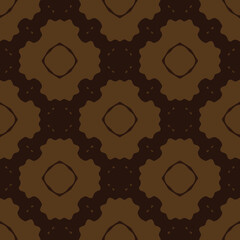 Seamless pattern with symmetric geometric ornament. 