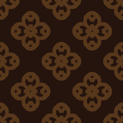Seamless pattern with symmetric geometric ornament. 