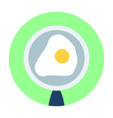 Egg Frying Vector Icon