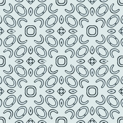 Geometric vector pattern with triangular elements. Seamless abstract ornament for wallpapers and backgrounds. Black and white colors.
