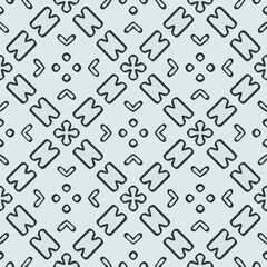 Geometric vector pattern with triangular elements. Seamless abstract ornament for wallpapers and backgrounds. Black and white colors.
