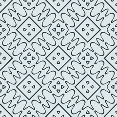 Geometric vector pattern with triangular elements. Seamless abstract ornament for wallpapers and backgrounds. Black and white colors.
