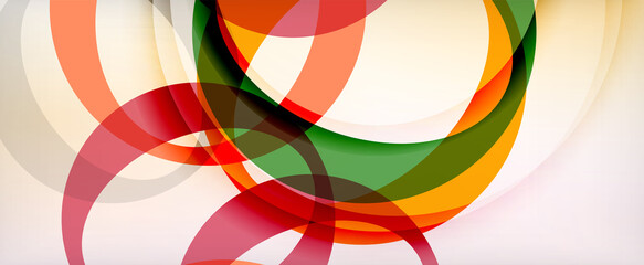 Ring geometric shapes, o letter repetition wallpaper. Abstract background for business or technology presentations, internet posters or web brochure covers