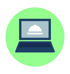 Fototapeta premium Online Food Vector Icon