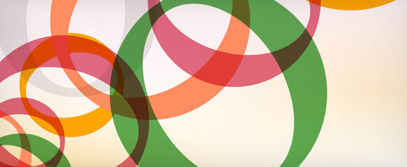 Obraz premium Ring geometric shapes, o letter repetition wallpaper. Abstract background for business or technology presentations, internet posters or web brochure covers