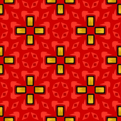 Obraz premium Geometric vector pattern with triangular elements. Seamless abstract ornament for wallpapers and backgrounds. 